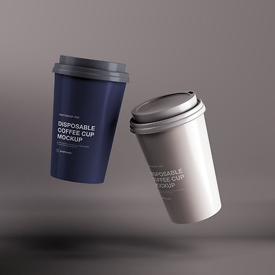 Disposable Coffee Cup Mockup(일회용 커피컵 목업)