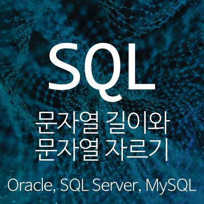 [SQL] 문자열 길이와 문자열 자르기 - 바이트 단위 문자열 길이와 바이트 단위 문자열 자르기