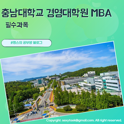 충남대학교 경영대학원 MBA 필수과목