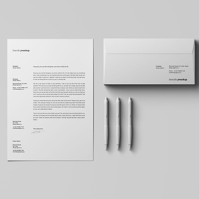 Letterhead / Envelope Branding Mockup(봉투 브랜드 실물 목업)