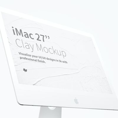 맥북 클레이목업(Clay iMac 27” Mockup)