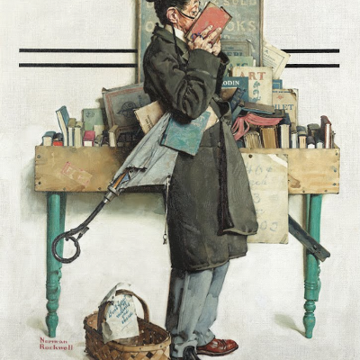 The Bookworm (Man with Nose in Book)