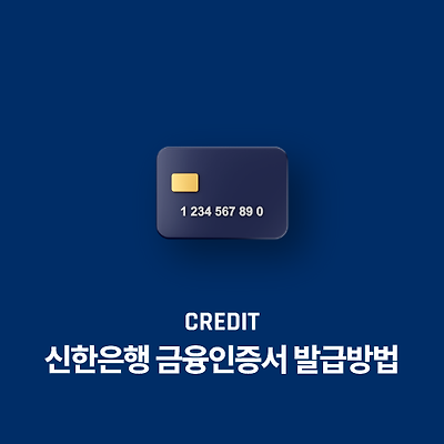 신한은행 금융인증서 발급방법 (인터넷뱅킹)