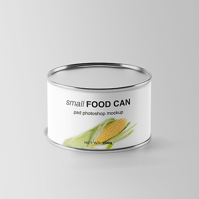 Small Food Can Mockup(작은 음식 캔 목업)