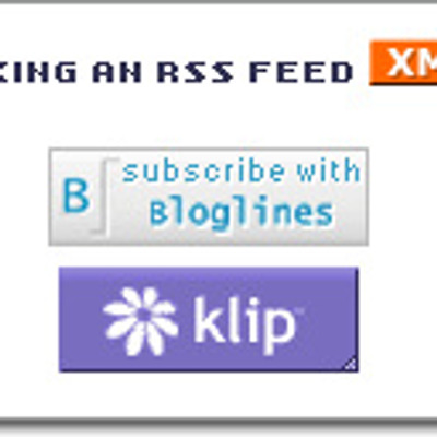 Bloglines와 Klipfolio 지원~!