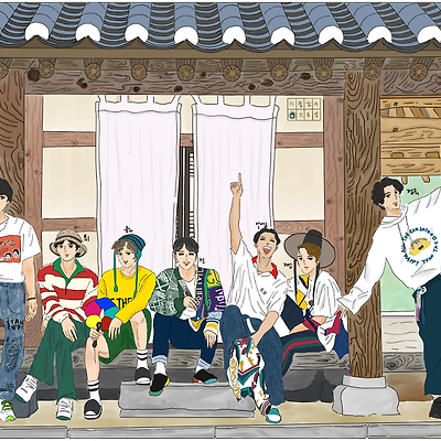 틈틈이 드로잉 #42 -  방탄소년단을 그리다.(by 클립 스튜디오)