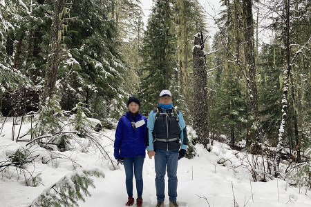다시 찾아간 눈이 쌓인 Elk Creek Falls Trail , 추수감사절 하이킹❄❄