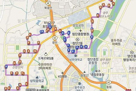 광주 버스 노선 [첨단92]