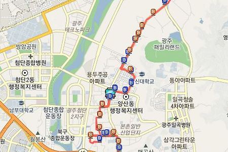 광주 버스 노선 [용전85]