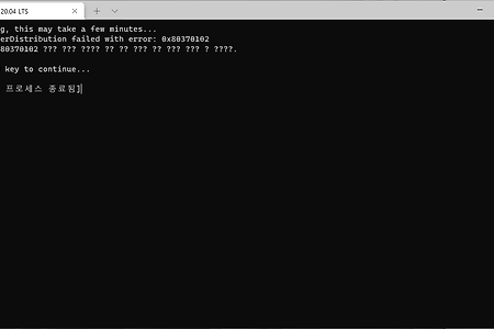 [Windows] WSL2 Ubuntu 구동 시, 0x80370102 에러