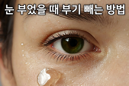 눈 부었을 때 부기 빼는 방법 + 술 마시고 부은 눈, 과음 피부 관리