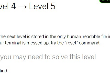 [OverTheWire] Level 4 -> Level 5