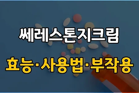 쎄레스톤지크림 꼭 확인해야 할 3가지! 효능·효과, 사용법, 주의사항(부작용)