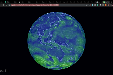 정보공유)실시간으로  우리나라 미세먼지 확인하기 earth.nullschool