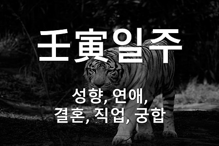 임인(壬寅)일주의  성향, 연애, 결혼, 직업, 궁합