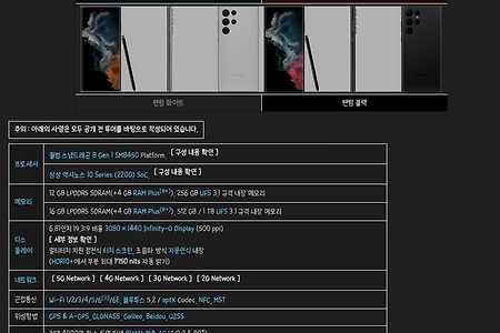 갤럭시 S22 사전예약이다아아아아아 (갤럭시 노트의 부활?!?)