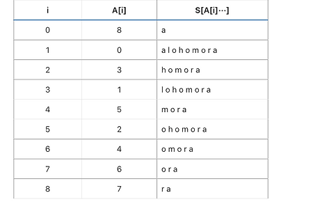 [알고리즘] 접미사 배열(Suffix Array)와 LCP 배열(Lognest Common Prefix Array) (Java)