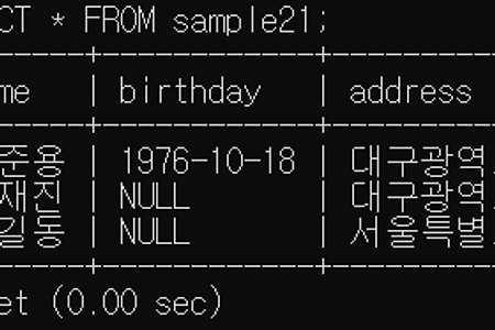 [SQL] 4. SELECT * FROM 테이블명