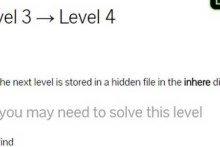 [OverTheWire] Level 3 -> Level 4