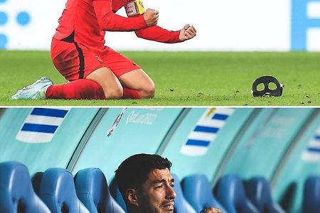 [2022카타르 월드컵] 대한민국"16강"진출!! 포르투갈전 골 모음 + 벤투 감독 반응, 우루과이 반응 등