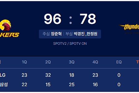 230210_서울삼성썬더스 VS 창원LG세이커스 프로농구 경기결과