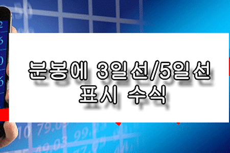 분봉에 3일선/5일선 나타내는 수식(키움-영웅문)