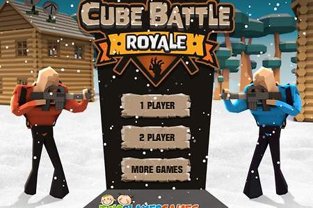 재미있는 2인용 총게임 (Cube Battle Royale)