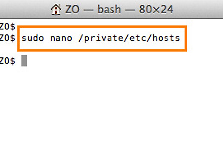 Mac OS X Lion 에서 hosts 파일 내용 추가 변경하는 방법