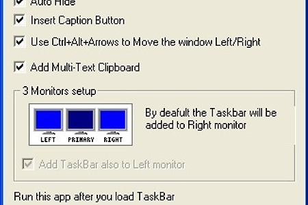 듀얼모니터 프로그램 MultiMonitor taskBar v2.1