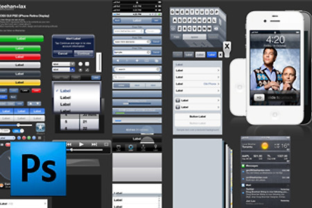 아이폰(iPhone) iOS 5 GUI 포토샵 PSD 이미지 파일