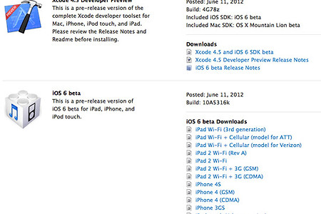 iOS6 다운로드 및 설치 - Developer Preview iOS 6 SDK