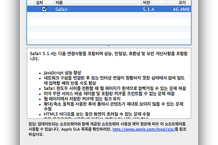 맥 사파리, Safari v.5.1.4 새로운 업데이트 내용