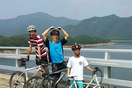 아이들과 함께 한 라이딩, 충북보은 회남길하이킹, 자전거타기,