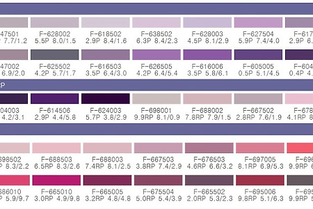 도료용표준색견본(Standard Paint Color Guide) - 먼셀 색상표