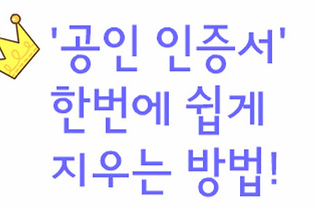 공인인증서 쉽고 간단하게 지우는 방법!