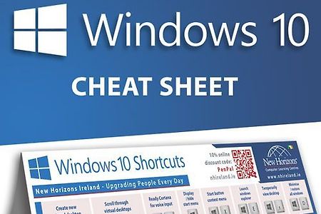 Windows 10 keyboard short cut cheat sheet