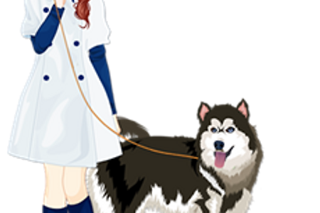 소녀 개 여자 걷기 산책 우정 애완 동물 겨울 일러스트 일러스트레이션 쇼핑 공원 취미 - 무료이미지