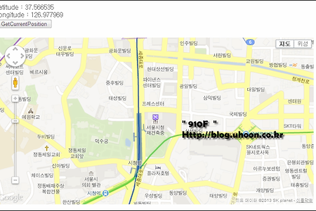 "Google Map API" 브라우져에서 현재 위경도 읽어와서 구글맵에 마커 표시하기 ( getCurrentPosition + Googlemap marker )