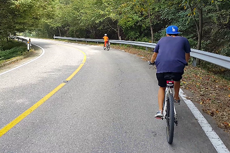 보은회남까지 라이딩을 하며, 산악용자전거, 로드용자전거, 하이킹