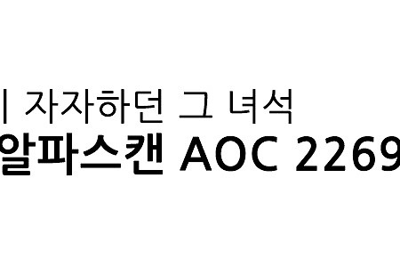 알파스캔 AOC 2269 '소문난 그 모니터'