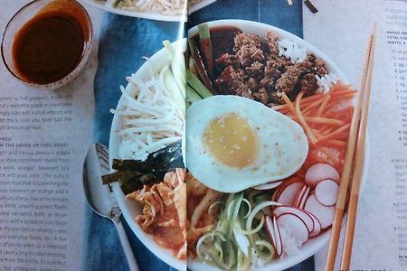 미국 슈퍼마켓 잡지에 소개된 한국 음식 - 비빔밥, 갈비찜