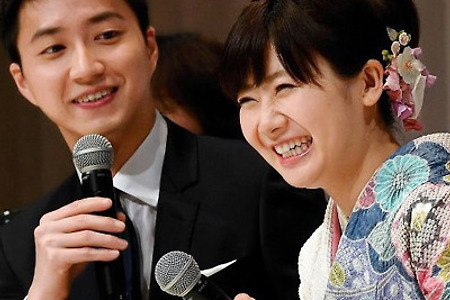 일본 탁구선수 후쿠하라아이(福原愛)와 대만 탁구선수 치앙헝치에(江宏傑) 결혼발표