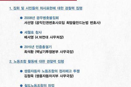[경찰개혁]토론회: 경찰의 인권침해, 진상조사와 책임자 처벌이 우선이다