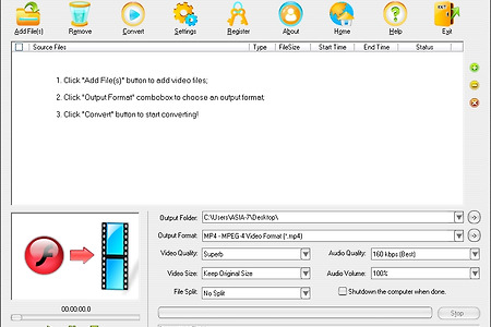 FLV to AVI MPEG WMV 3GP MP4 iPod Converter 5.2.0603