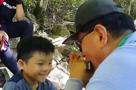 대둔산산행, 하모니카연주, 나같은죄인살리신~