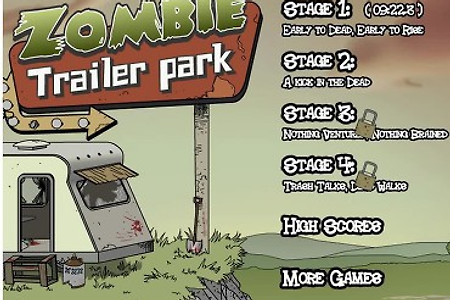 인간 vs 좀비 플래시게임[ zombie trailer park]