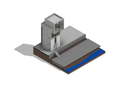 안도 다다오 4x4 house revit으로 따라하기