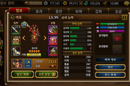 삼국지 조조전 Online 장수(산악기병계) - 여포