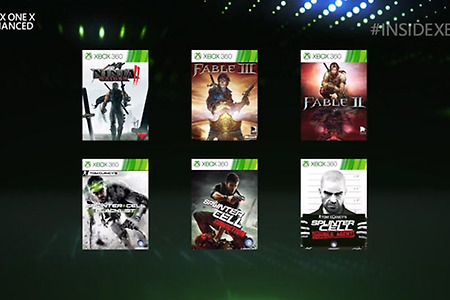닌자 가이덴 2, 페이블, 스플린터 셀 Xbox One X 인핸스드 대응