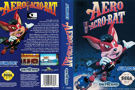 [MD/GENESIS] 에어로 더 아크로뱃 1 Aero the Acro-Bat 1 - 메가드라이브 メガドライブ